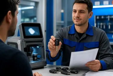 Profissional fazendo chave codificada em Chapecó.